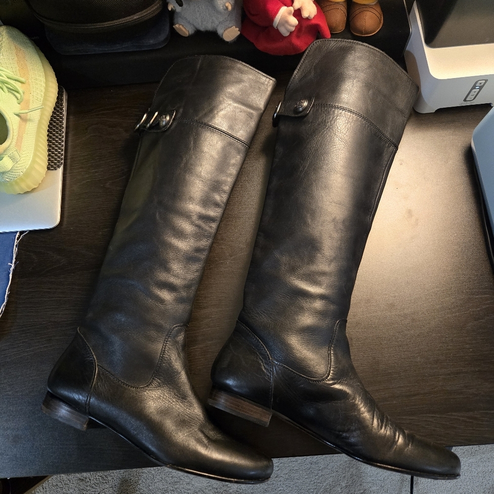 Coach Benita Tall Riding Boots Black Size 9 - Picture 6 of 11